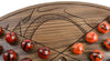 Engraved Walnut Chinese Checkers Board - Swirl Marbles