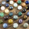 Large Solitaire Walnut Game Board with Mineral and Gemstone Marbles