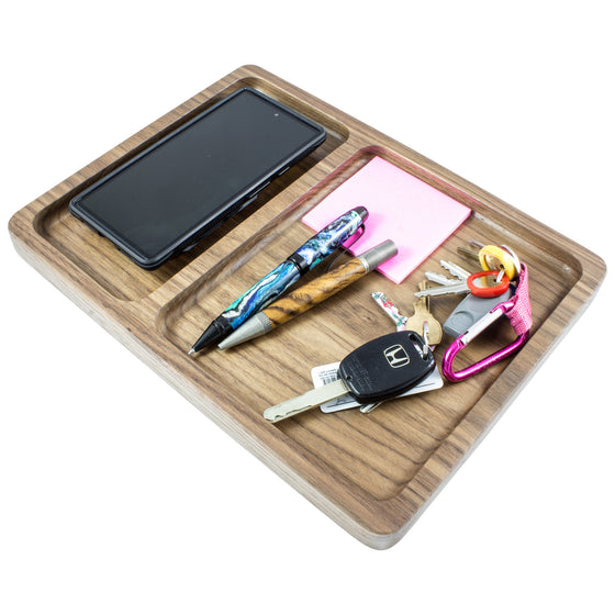 Walnut EDC Tray Catchall Valet Tray